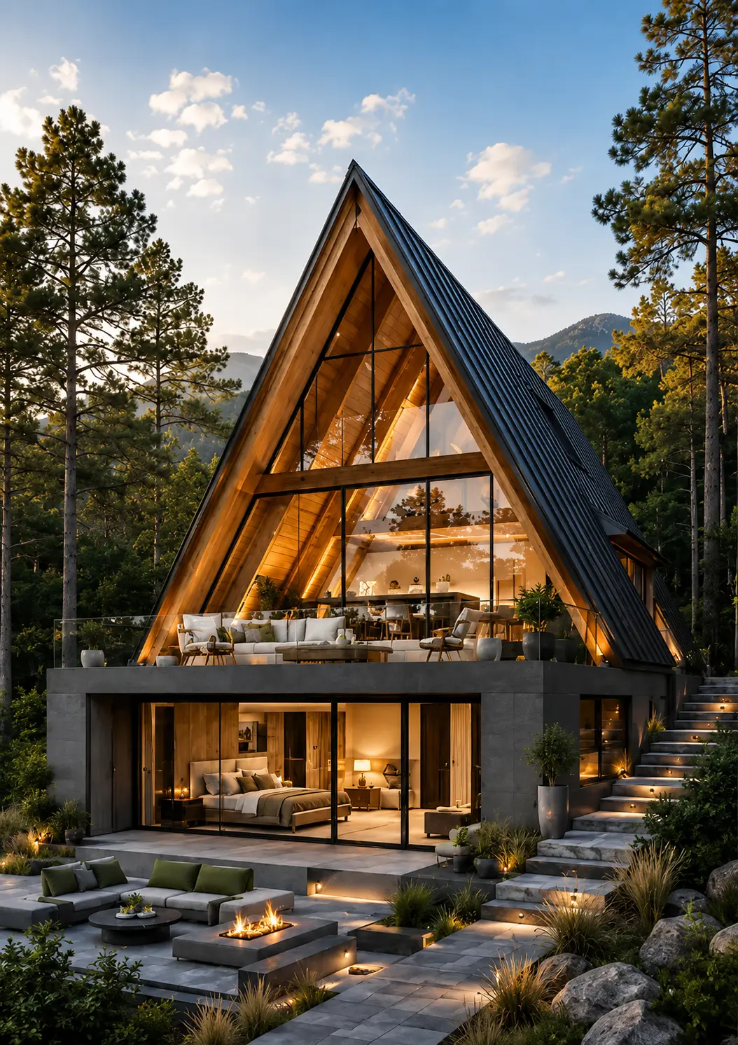 Two-Level Luxury A-Frame
